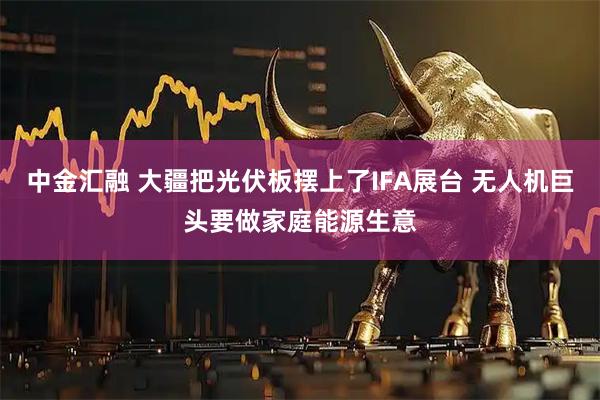 中金汇融 大疆把光伏板摆上了IFA展台 无人机巨头要做家庭能源生意